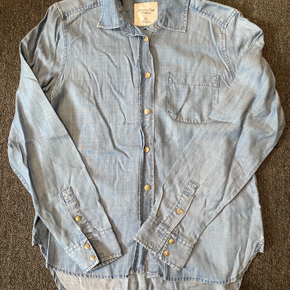American Eagle Outfitters Denim Blue Shirt